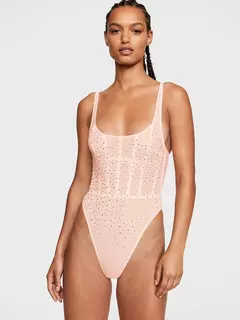 Body Rosa Ballet Strasses S M Linea Very Sexy Shine Victoria's Secret