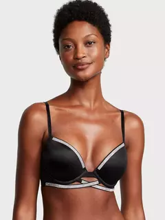 Corpiño Push-up Negro Strasses 34B Victoria's Secret