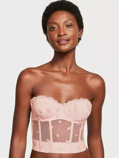 Corset Encaje Rosa Rosebud Collection 34B 34C 36D Victoria's Secret