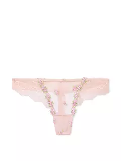 Bombacha Panty Colaless Rosa Encaje Rosebud Collection S M Victoria's Secret