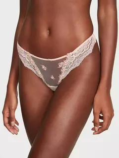 Bombacha Panty Colaless Rosa Encaje Rosebud Collection S M Victoria's Secret en internet