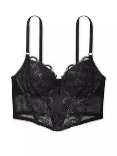 Corset Encaje Negro Push-up Transparencia Corazones Bordados Deluxe Edition 34B 34C 36D Victoria's Secret - Ninna's Choice