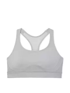 Corpiño Top Deportivo Modelador Gris Rayas lurex Vsx Talle S (85/90) M (90/95) Victoria's Secret - tienda online