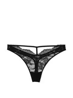 Bombacha Panty Negra Encaje Tira T Strasses Colaless S M L Victoria's Secret - comprar online