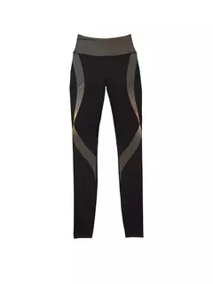 Calza Leggings Modeladora Negra & Dorado Logo Vsx Victoria's Secret - tienda online
