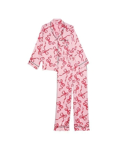 Pijama de Saten Rosa Moños Rojos S M Linea Signature Victoria´s Secret en internet