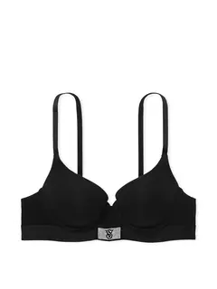 Corpiño Negro Push-up 34B 34C Logo Strasses Victoria's Secret en internet