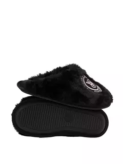 Pantuflas Simil Piel Negras Logo Bordado S 35/36 M 37/38 L 39/40 Victoria's Secret en internet