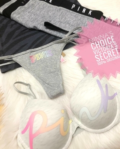 Bombacha Panty Gris PINK Logo degradee S Victoria's Secret - comprar online