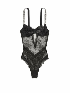 Body Encaje Negro Bretel Strasses M Linea Very Sexy Shine Victoria's Secret