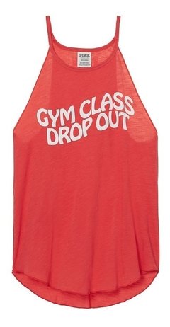 Musculosa Coral Blanca Gym Xs/S Pink Victoria's Secret