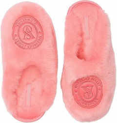 Pantuflas Simil Piel Rosa Logo Bordado S 35/36 M 37/38 L 39/40 Victoria's Secret - comprar online