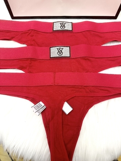 Bombacha Panty Roja Logo VS Strasses L Victoria's Secret - Ninna's Choice