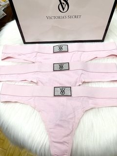 Bombacha Panty Rosa Logo VS Strasses L Victoria's Secret