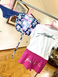 Bikini Top Azul Floral S + Vedetina Pink S Victoria's Secret - tienda online