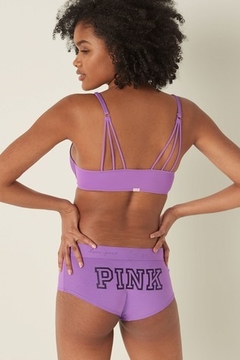 Corpiño Lila Multiples Tiras PINK Con Aro Con Push-up 36D Victoria's Secret