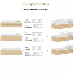 Cama Infantil com Duas Gavetas Linha Play e Arcos - comprar online