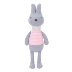 Boneco Metoo Coelho Retro Listras Rosa