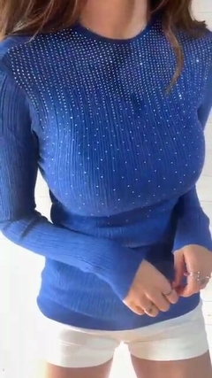 SWEATER KEITY - STRASS EN EL PECHO - comprar online