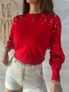SWEATER MIRNA - PERLAS Y MANGAS GLOBO