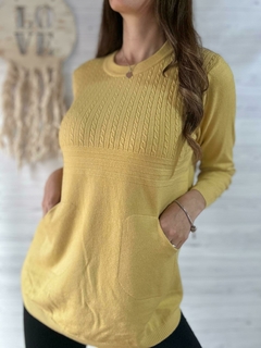 SWEATER VIRGINIA - LARGO C/BOLSILLOS