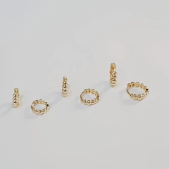 Trio de Argolas bolinhas - comprar online