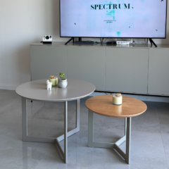 Mesas bajas Nido gris y Lenga - Muebles a medida en Argentina – Diseño y fabricación personalizada