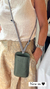 PHONE BAG de cuero verde