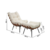 Poltrona Costela Com Puff Boucle Cru na internet