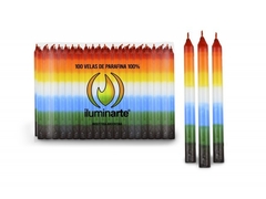 Velas largas 7 colores x uni.