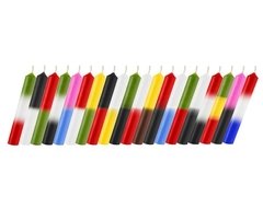 Velas cortas combinadas x 50 unid.