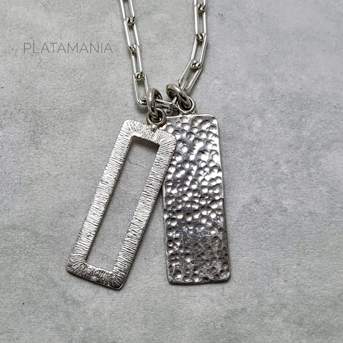 Colgante "Doble Chapa" Rectangular