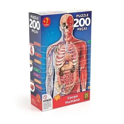 Quebra-cabeça Corpo Humano (200 peças) - comprar online