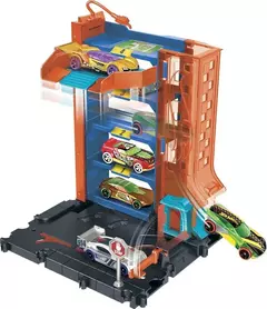 Hot Wheels estacionamento no centro da cidade na internet