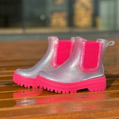 Coturno Jelly glitter pink - comprar online
