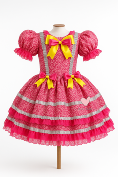 Vestido Junino Oncinha Pink - comprar online