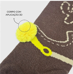 Meia 3/4 Espora com pompom na internet