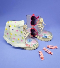 Coturno Transparente Off White Kidsplash na internet