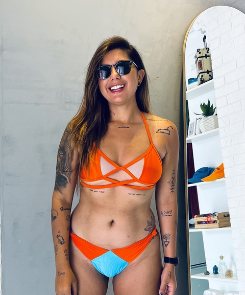 BIQUÍNI JULIENE 2.0 (REF.2301390) - LARANJA C/AZUL