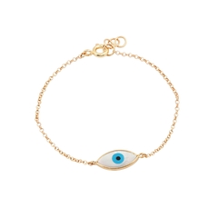 Pulseira Olho Grego ouro 18k