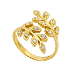 Anel Arruda com Brilhantes em ouro 18k