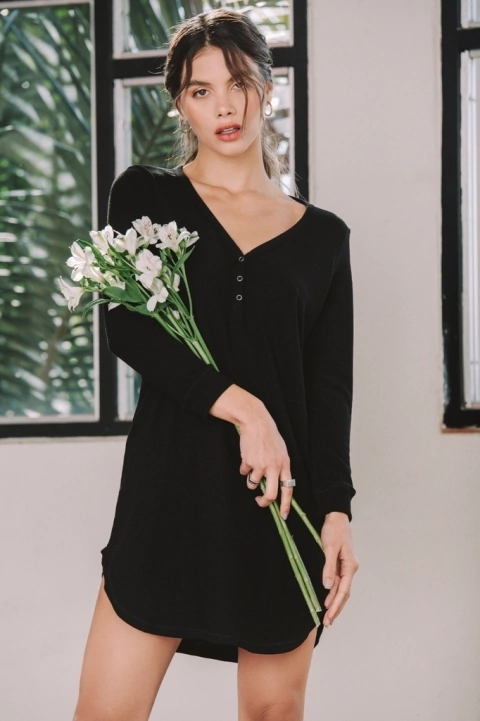 Camisón Arles Negro