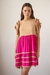 Vestido Rosario Fucsia y Camel