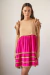 Vestido Rosario Fucsia y Camel