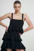 Vestido Waterfall Negro - buy online