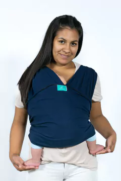 Fular prearmado Cangu Mamá/ Azul marino liso