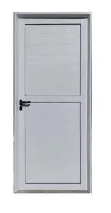Puerta Aluminio Blanco Ciega 80x200 C/cerradura
