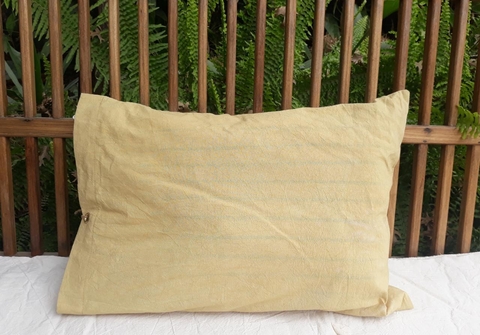 ALMOHADON INT RAYADO Y FUNDA LISA CON YUTE NAT MAIZ (70X50)