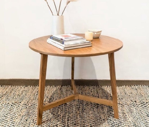 MESA ESQUINA 3PATAS - MADERA KIRI 0,80X0,70 ALT - cod. 3909 -