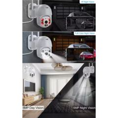 Imagen de Camara Seguridad Seisa Ipc Zas04 Ip Wifi Exterior Full Hd Domo Color Blanco